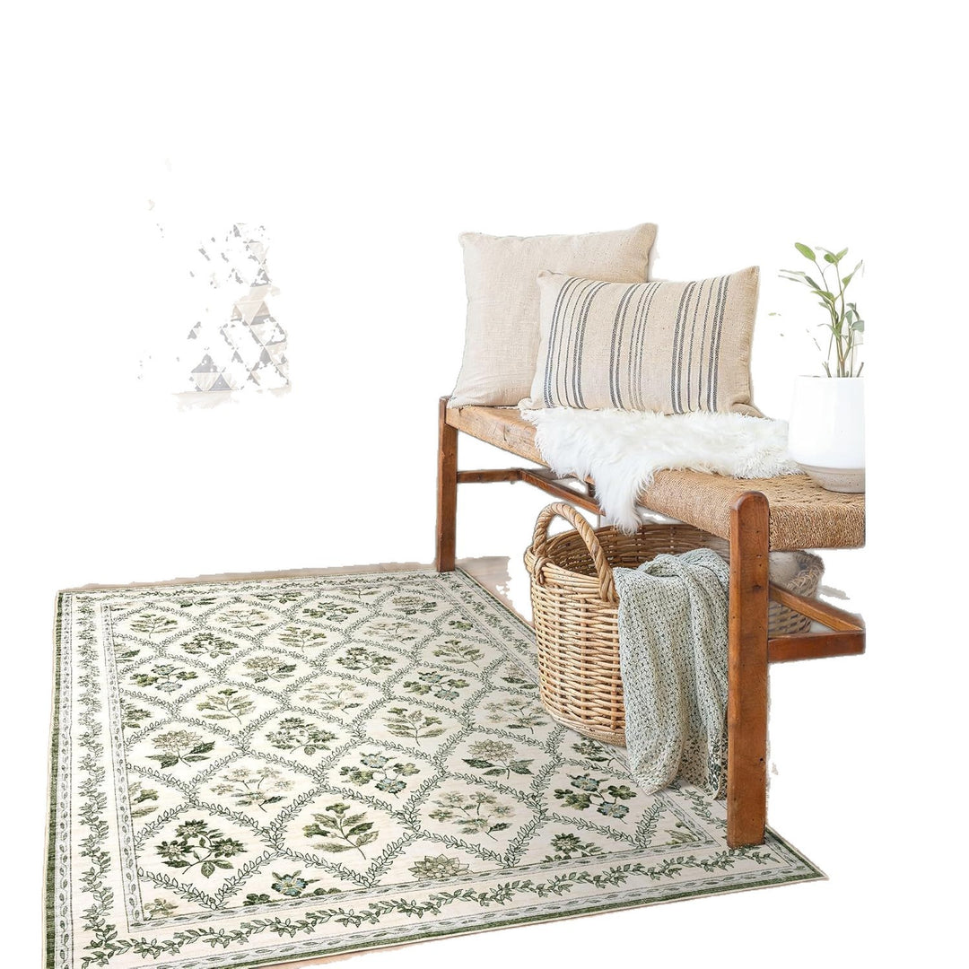 Vintage Floral Pattern Area Rug Kalsten