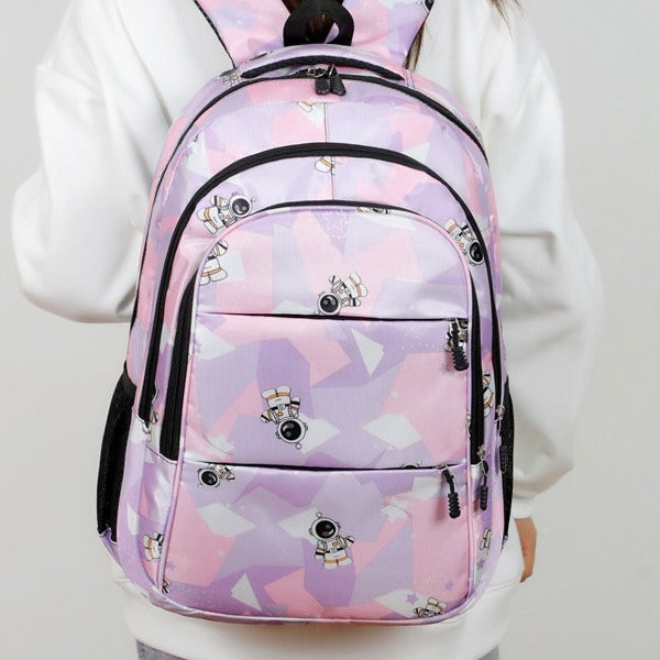 Fashionable school backpack with astronaut motif Kalsten