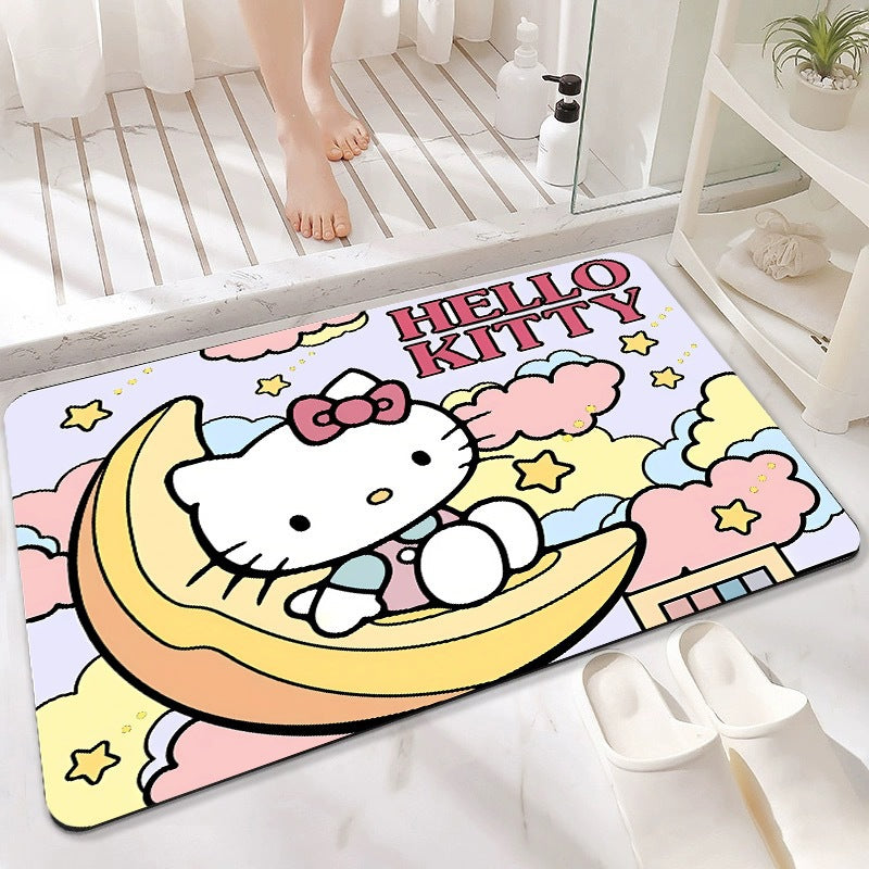 Cute Cartoon-Themed Absorbent Bath Mat
