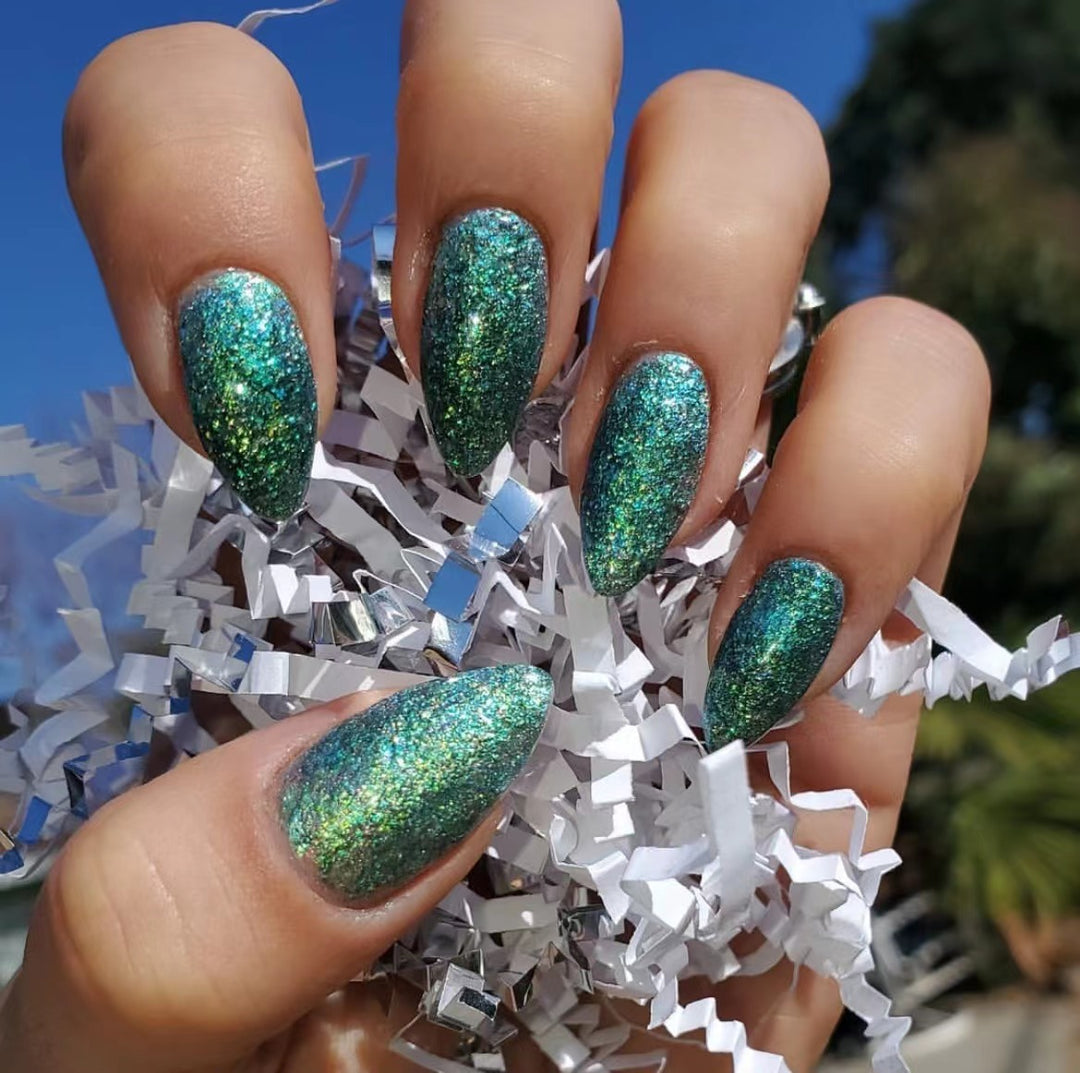 Glittery Acrylic Stiletto Press-On Nails Kalsten