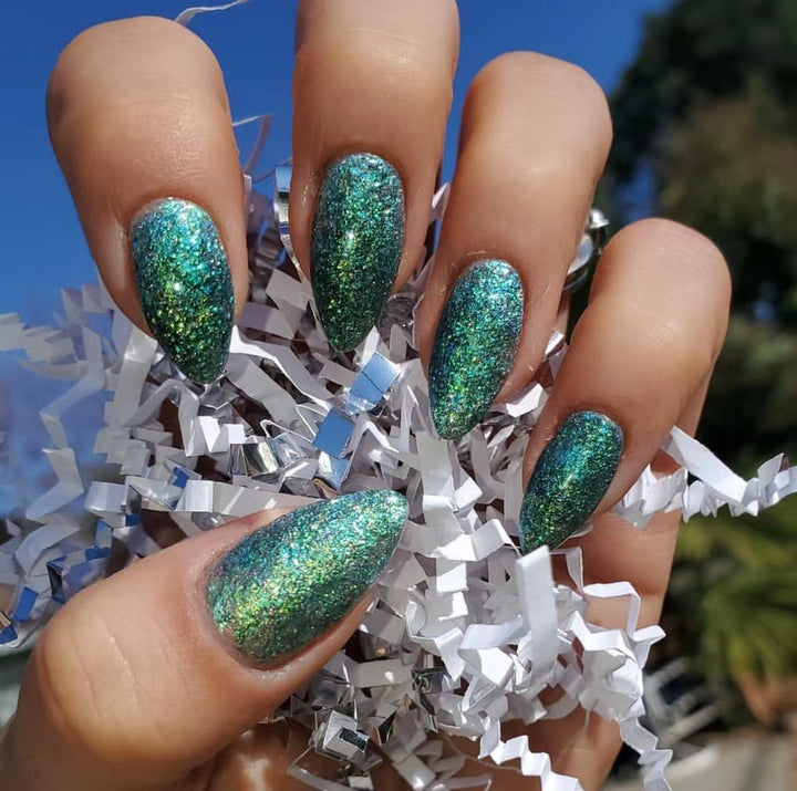 Glittery Acrylic Stiletto Press-On Nails Kalsten