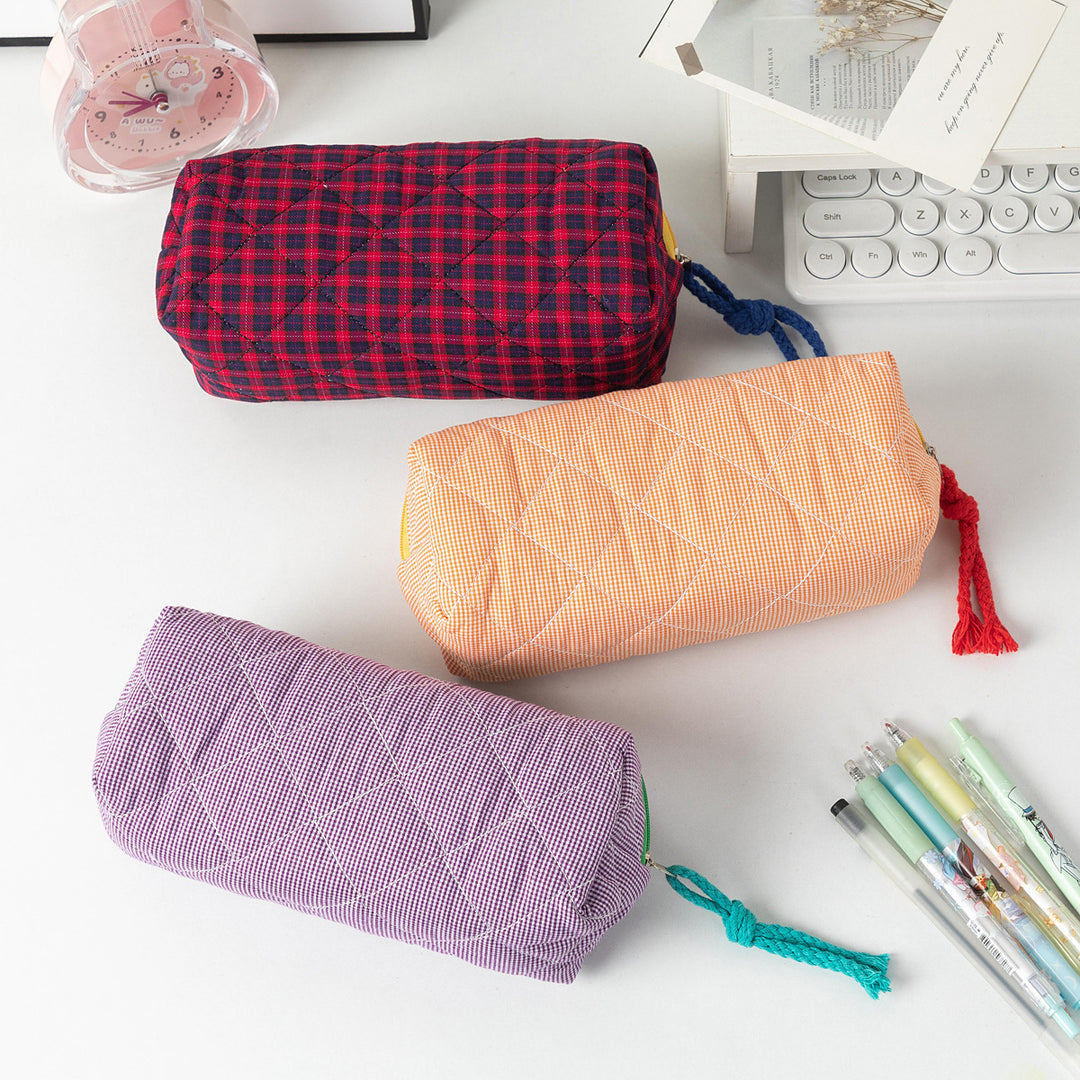 Quilted Zippered Pencil Case Kalsten