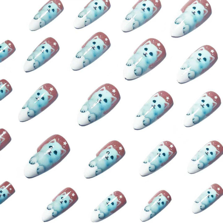 Playful Cat-Themed Nail Art Kalsten