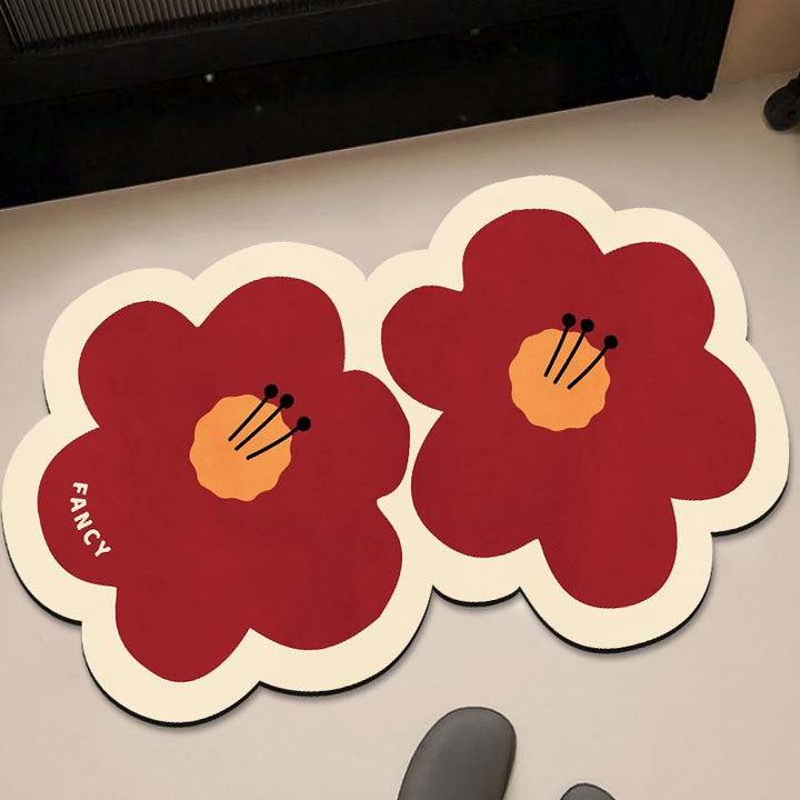 Floral Shaped Decorative Floor Mat