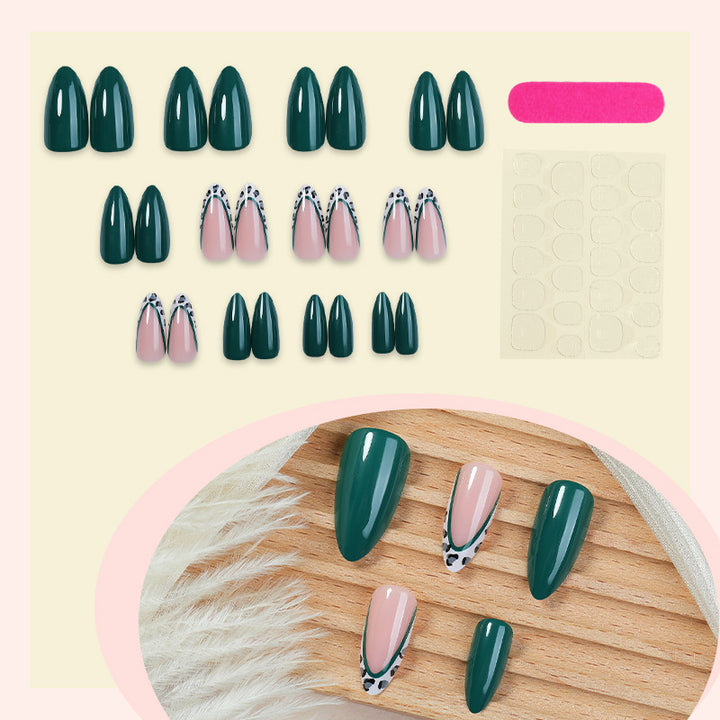 Decorative Press-On Nail Art Set with Contemporary Animal Prints kalsten