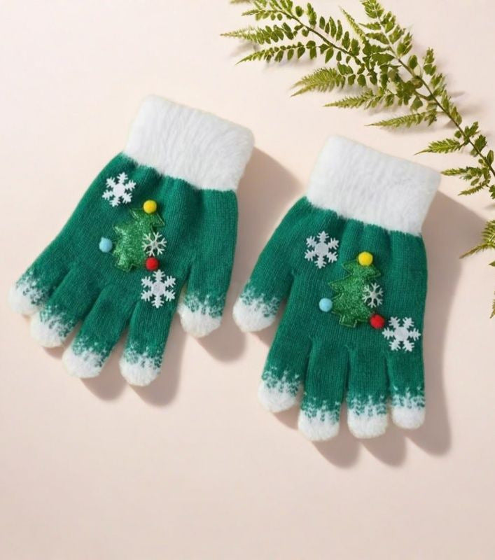 Children's Playful Cartoon-Themed Fingerless Gloves Kalsten