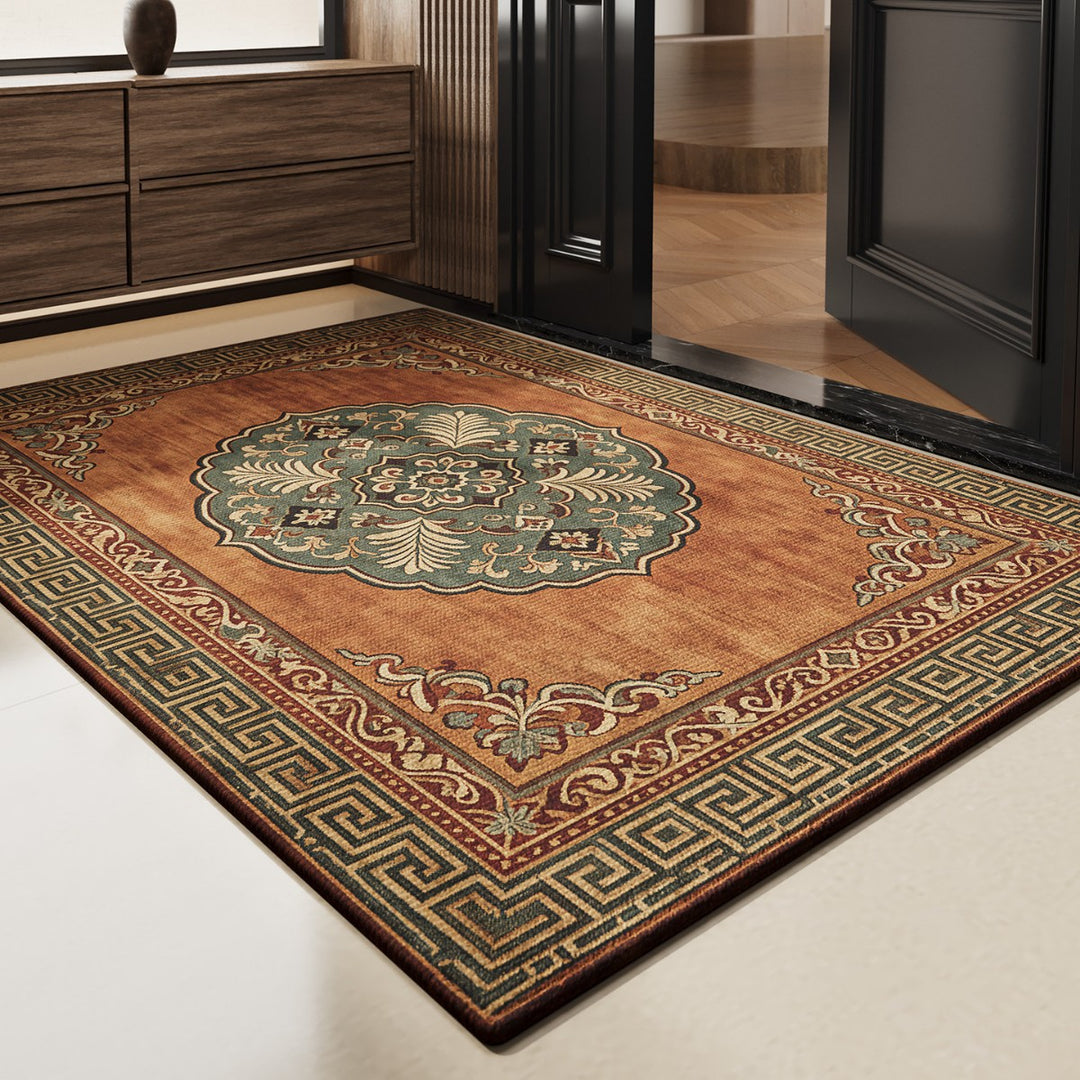 Vintage Floral Design Area Rug