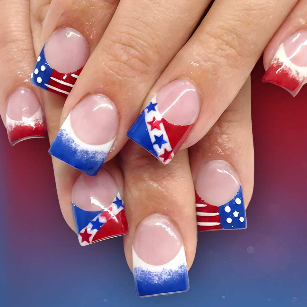 Patriotic Themed Acrylic Press-On Nails Kalsten