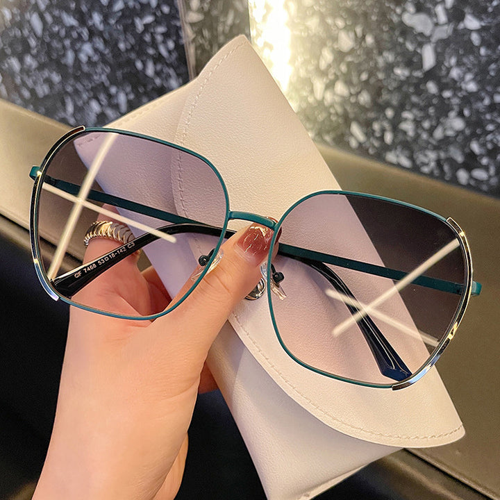 Women's large square sunglasses with high-quality metal frame Kalsten