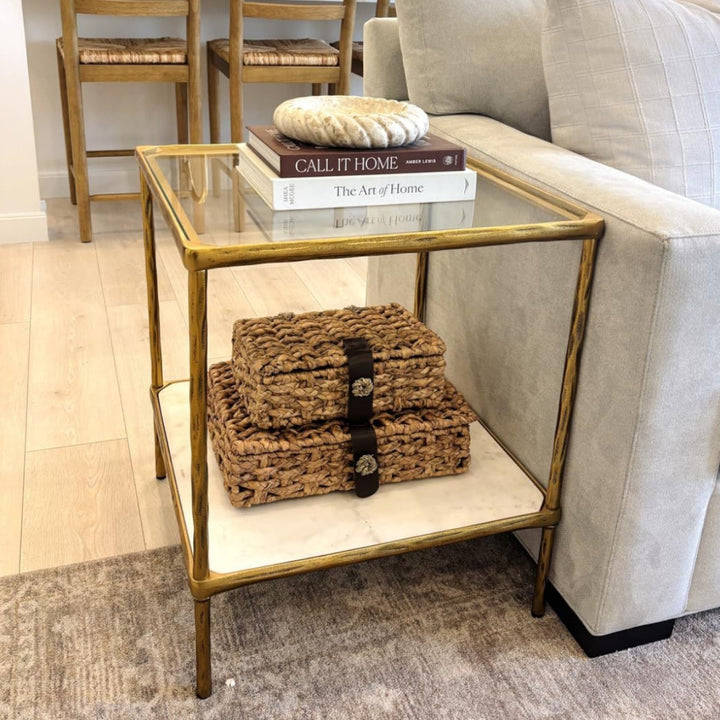 Handcrafted Storage Box Made of Braided Natural Material Kalsten