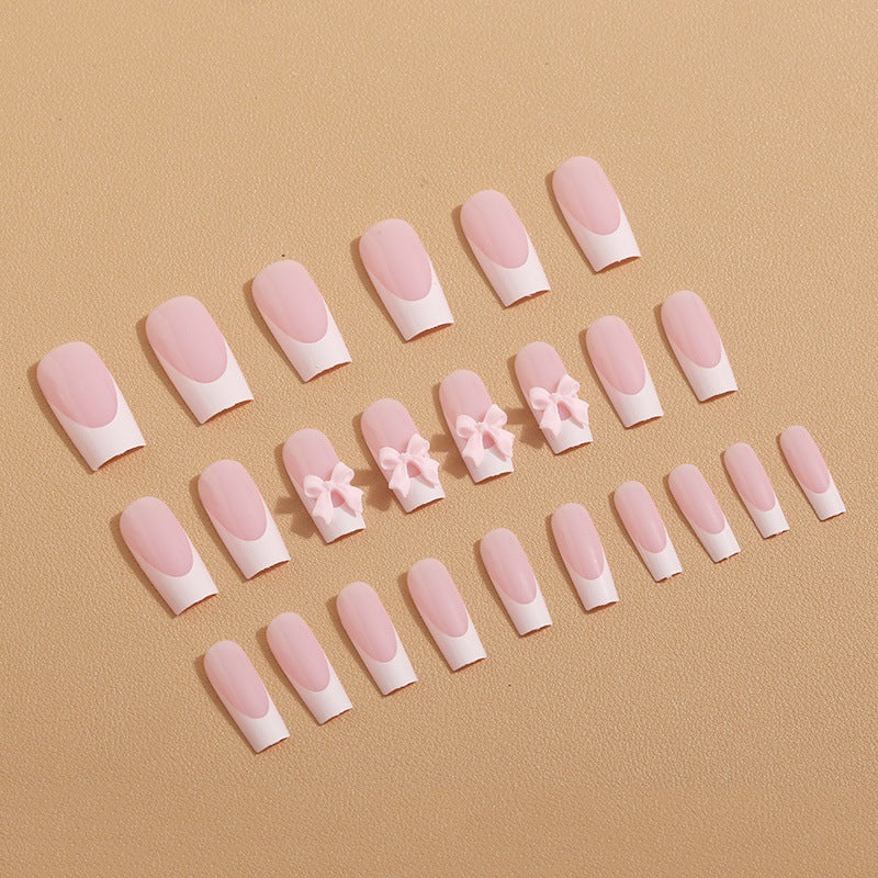 Art nail set with delicate bow decorations Kalsten