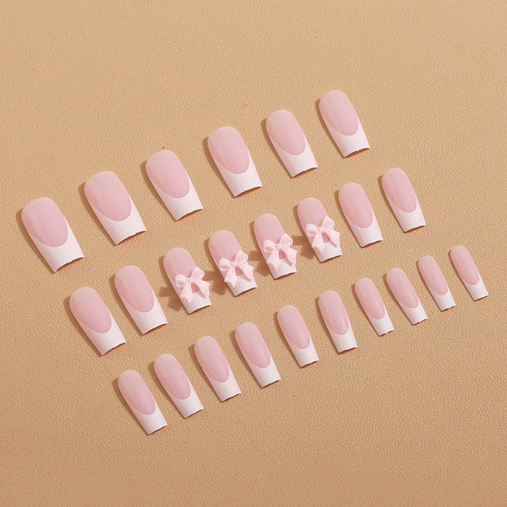 Art nail set with delicate bow decorations Kalsten