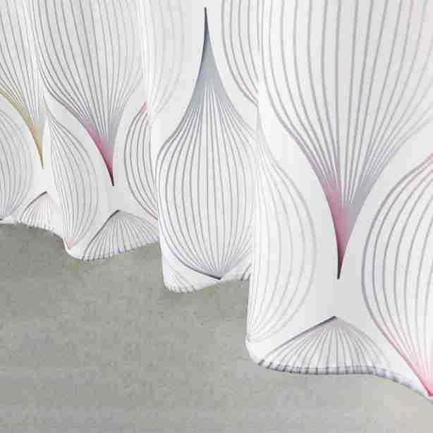 Modern Leaf Textured Shower Curtain Kalsten