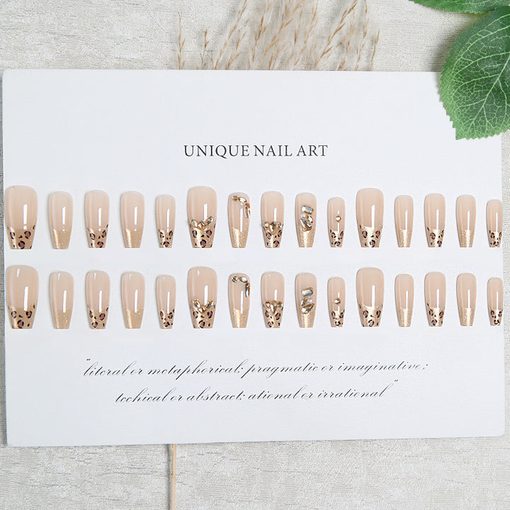 Acrylic nail set with glamorous 3D decorations Kalsten