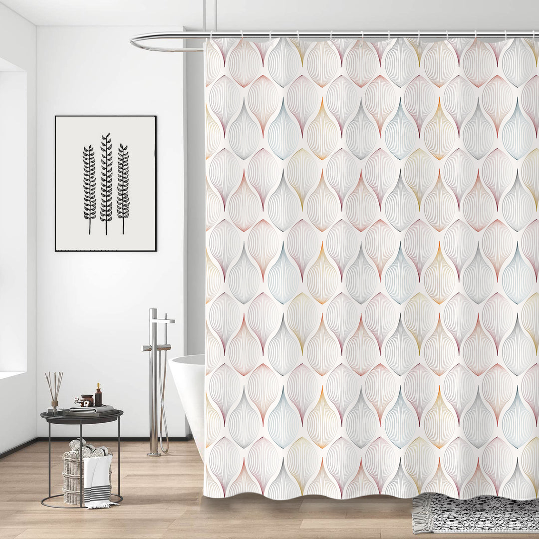 Modern Leaf Textured Shower Curtain Kalsten