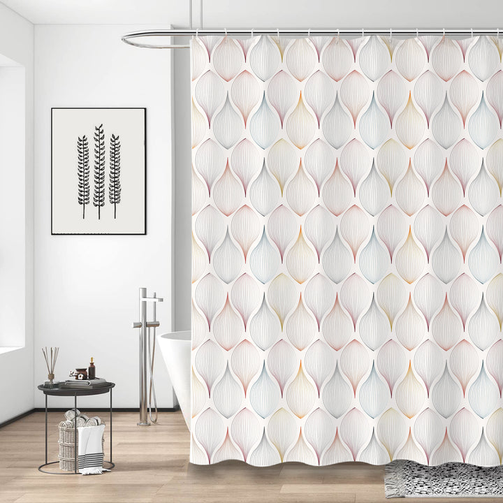 Modern Leaf Textured Shower Curtain Kalsten