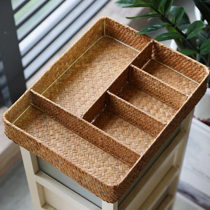 Woven Multi-Compartment Storage Basket Kalsten