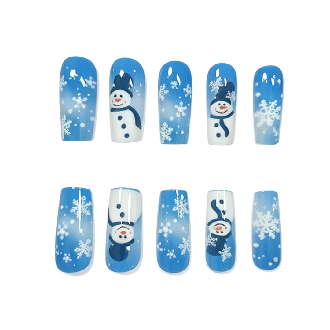 Festive Snowman Nail Art Extensions Kalsten