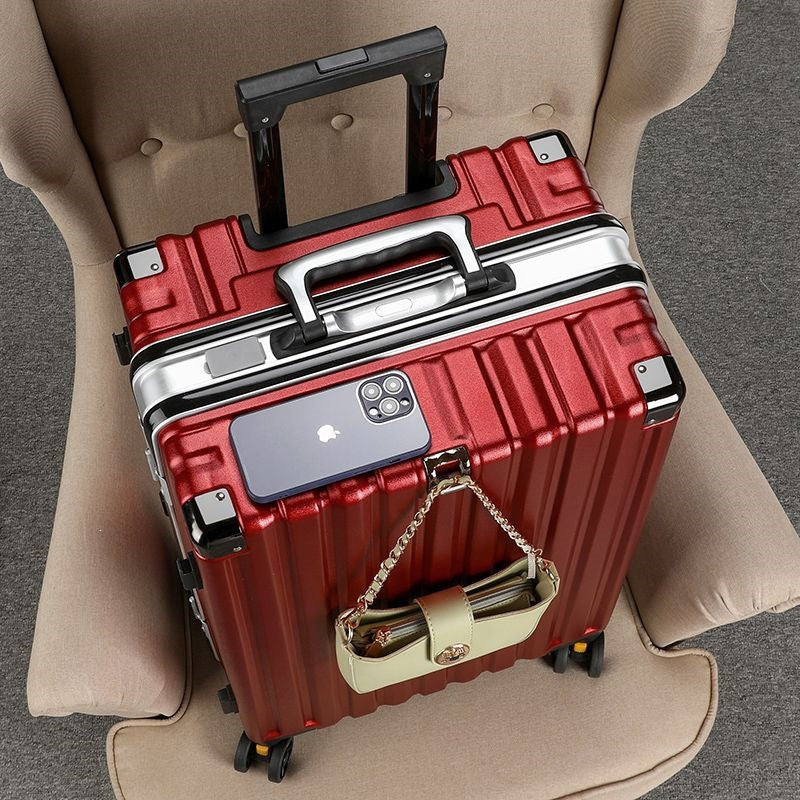 Hard-shell suitcase with double safety lock and sturdy rolling system Kalsten