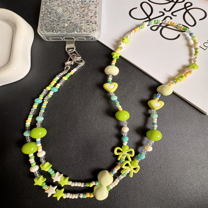 Colorful Beaded Phone Lanyard Kalsten 1790135533