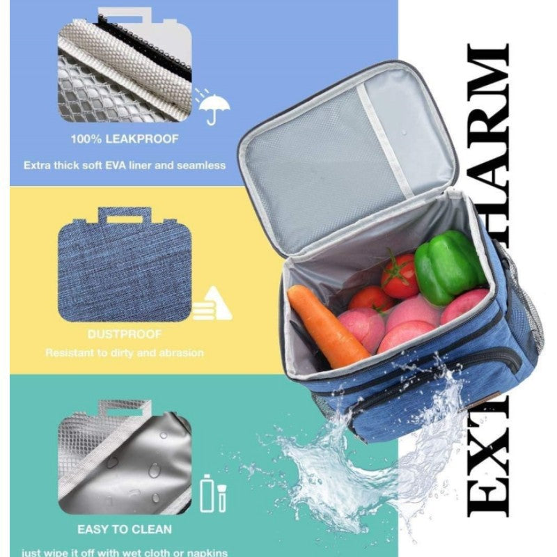Cooler bag with multiple compartments and durable carrying handle Kalsten