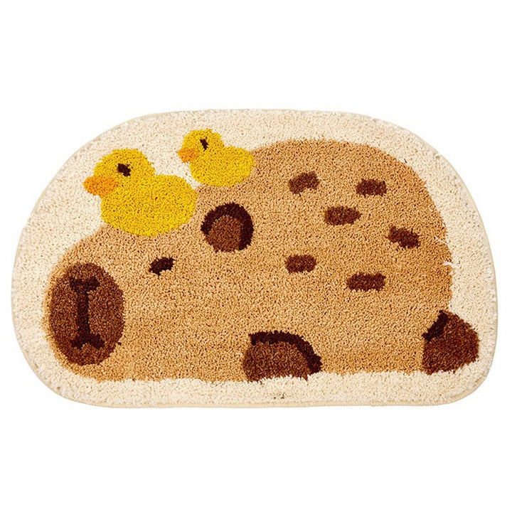 Cartoon Pig-Themed Bath Mat