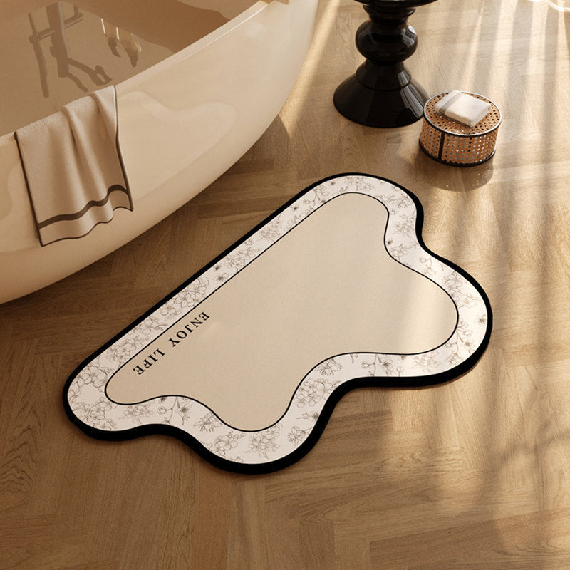 Vintage Patterned Bathroom Mat Kalsten