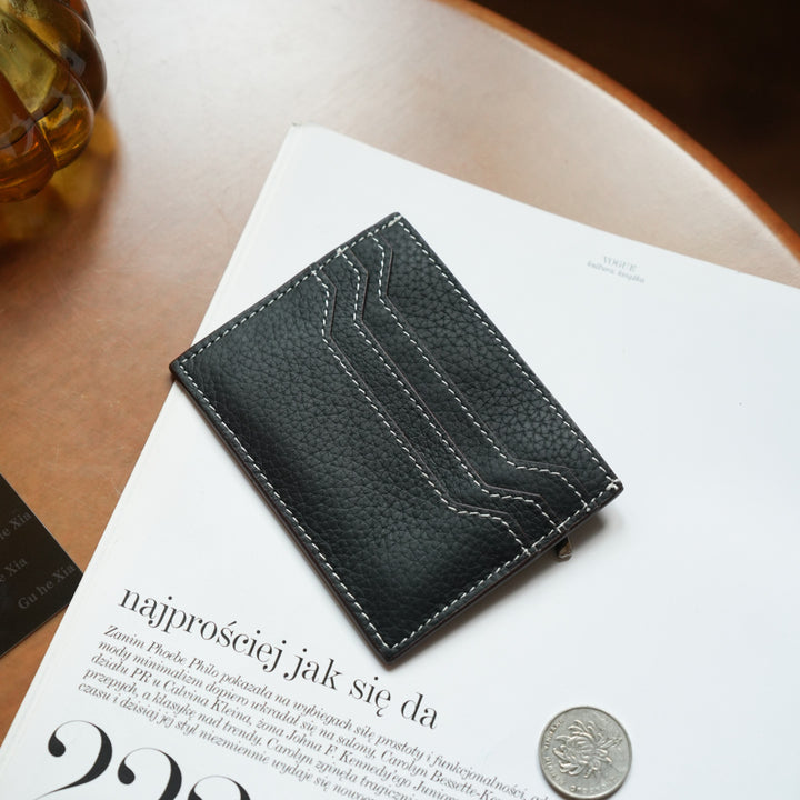 Textured Leather Card Holder