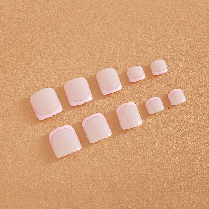 Nail art set with elegant French design and glitter accents Kalsten