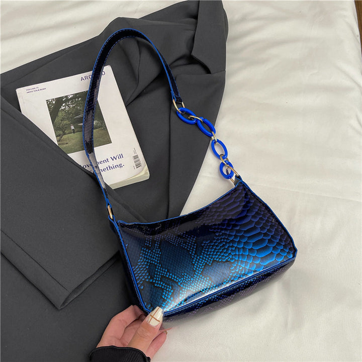 Stylish Textured Snakeskin Effect Handbag Kalsten