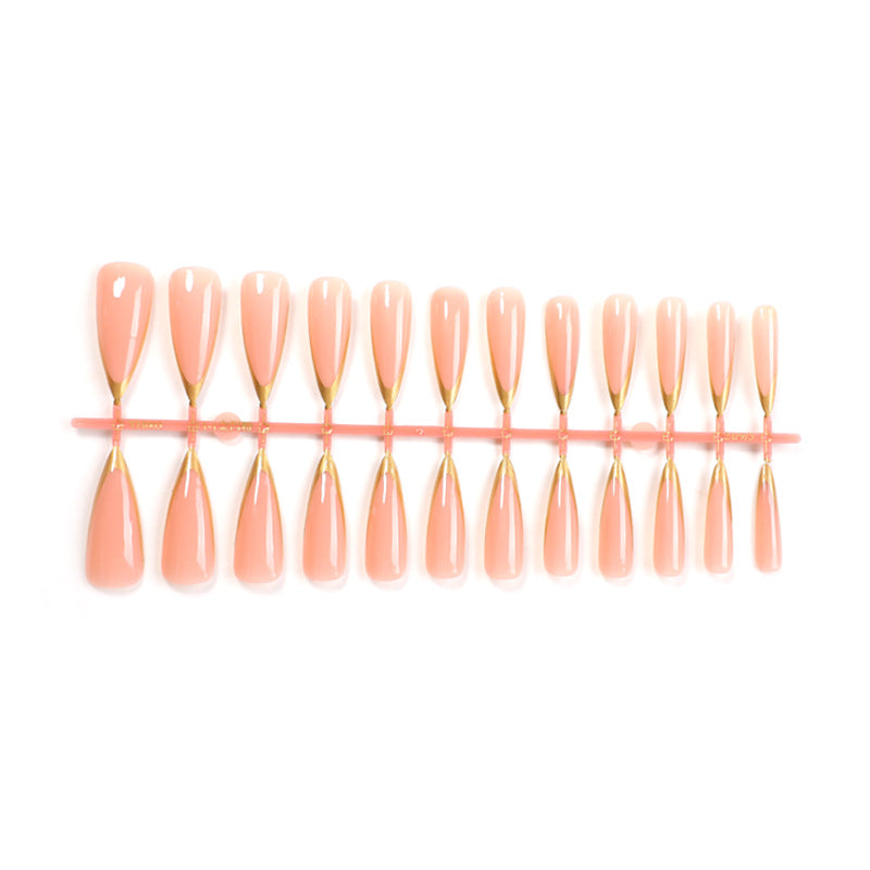 Elegant Long-Shape Press-On Glossy Nail Set Kalsten