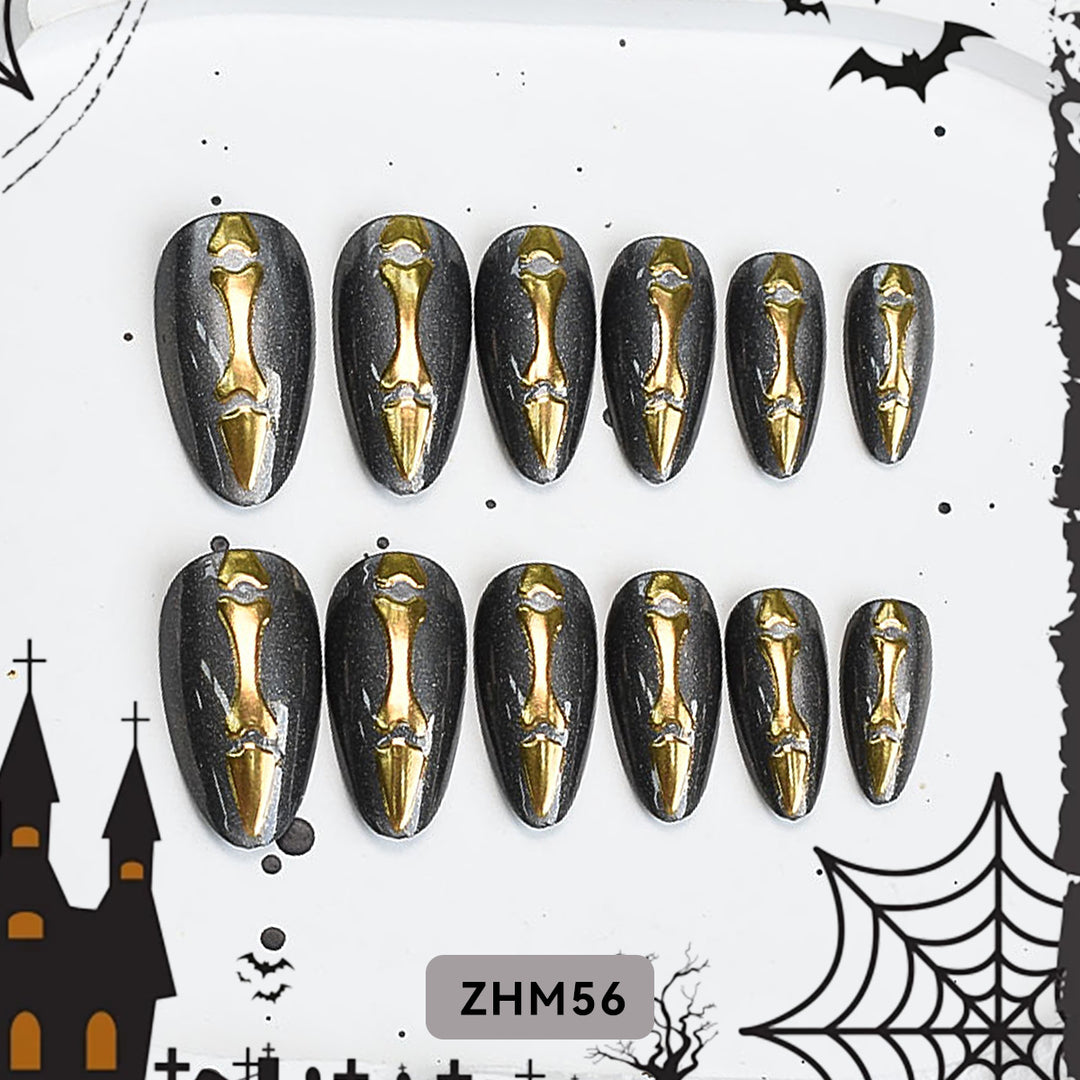 Metallic Decorative Press-On Nail Tips Kalsten