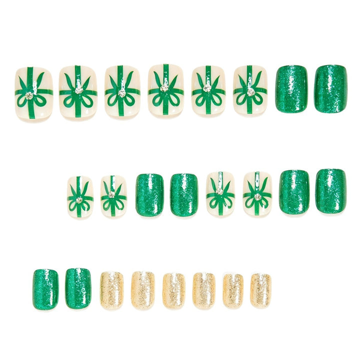 Festive Holiday-Themed Press-On Nail Art Set Kalsten