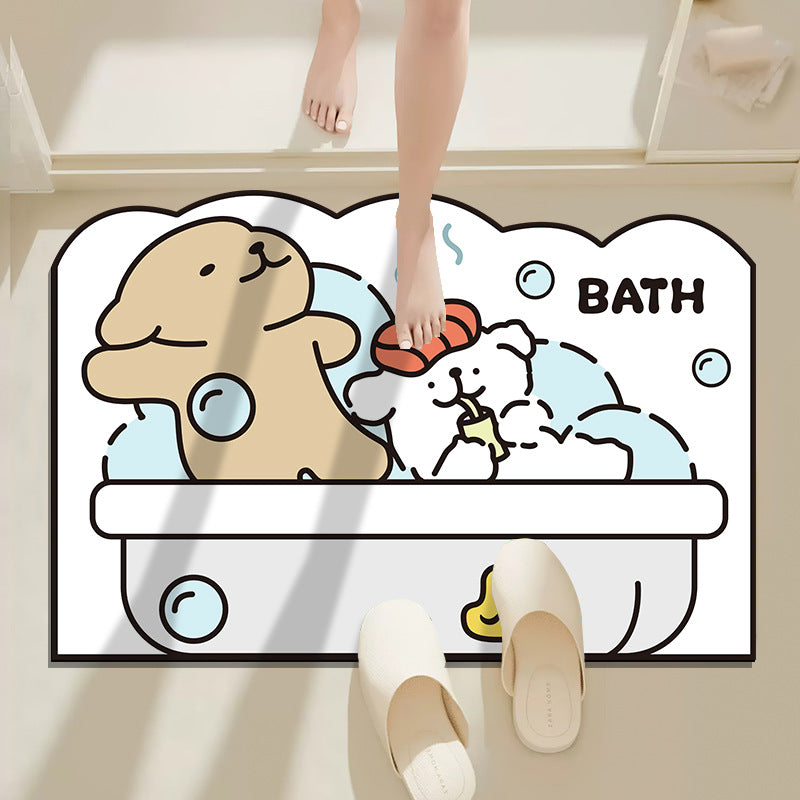 Cartoon Animal Design Bath Mat Kalsten