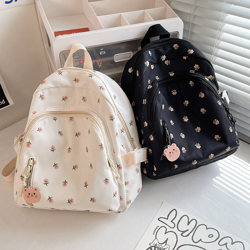 Cute Floral Embroidered Mini Backpack Kalsten