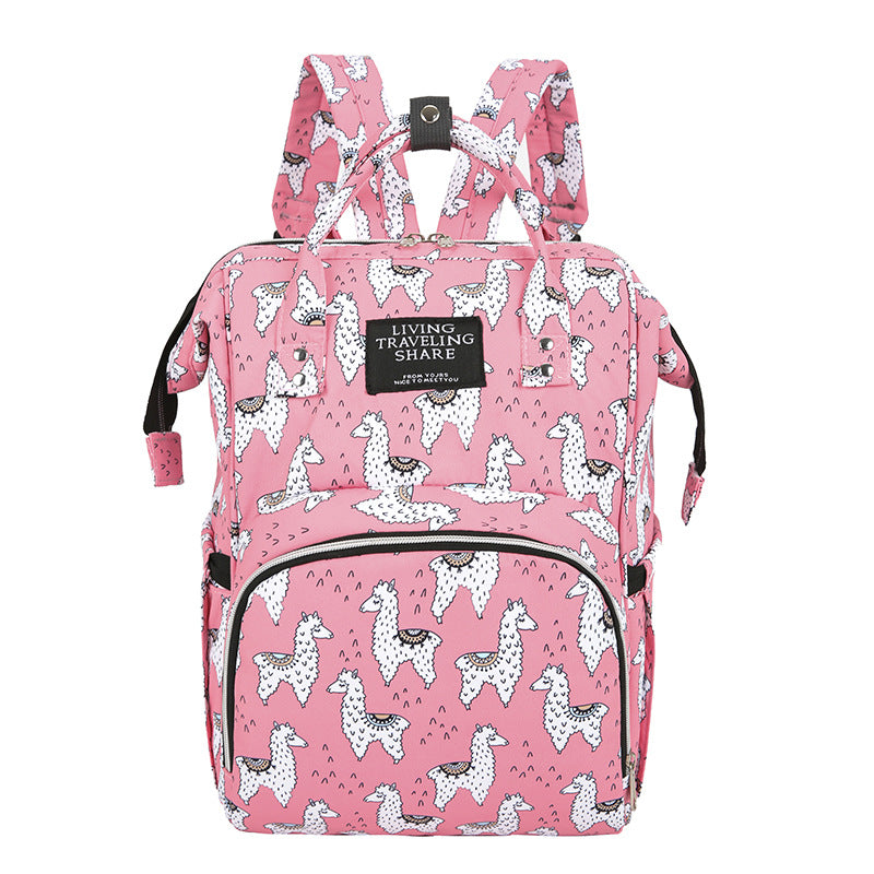 Versatile Leaf Print Travel Backpack Kalsten