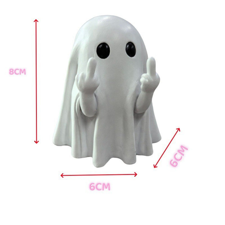 Whimsical Ghost and Bat Decorative Figurine Kalsten