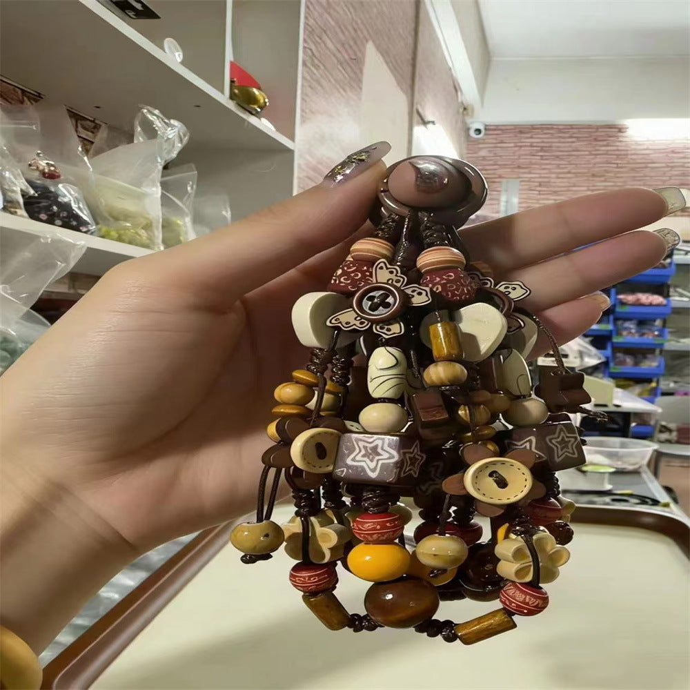 Handmade Wooden Bead Keychain Kalsten