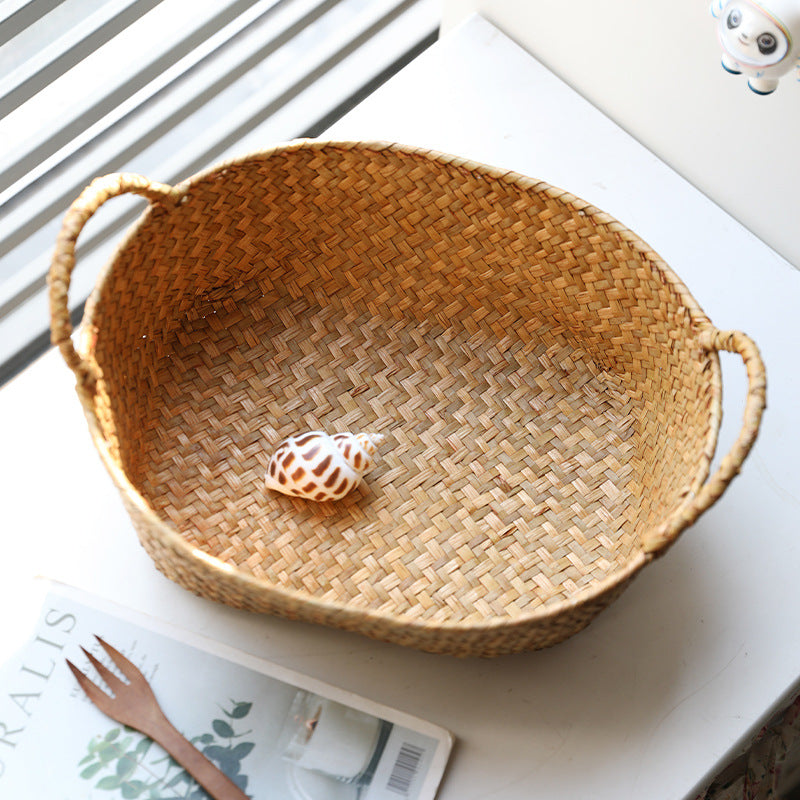 Unisex Handwoven Storage Basket with Practical Carrying Handles Kalsten