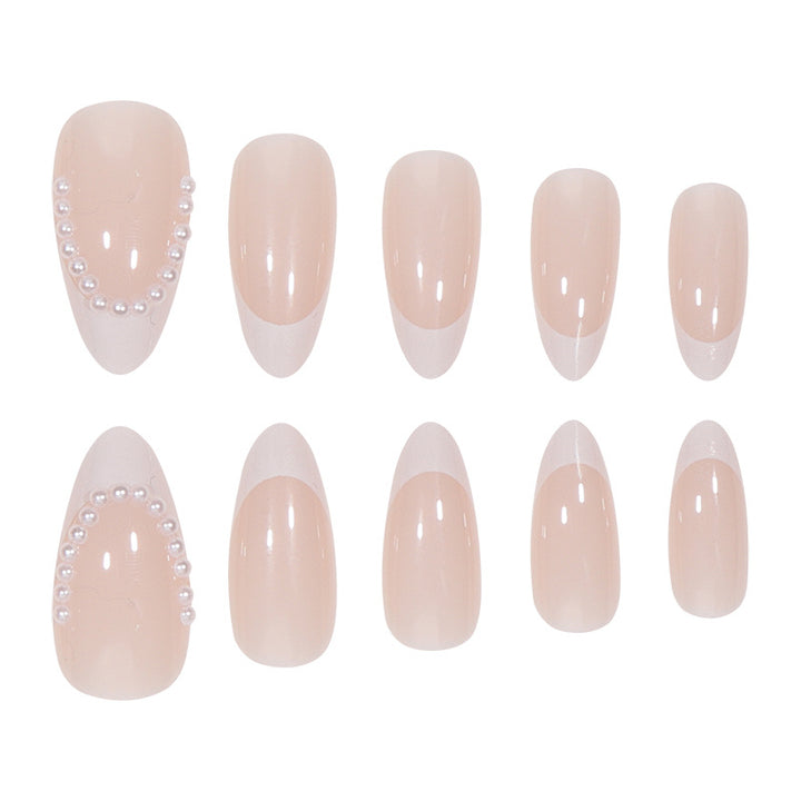 Elegant Stiletto Press-On Nails with Pearl Accents Kalsten