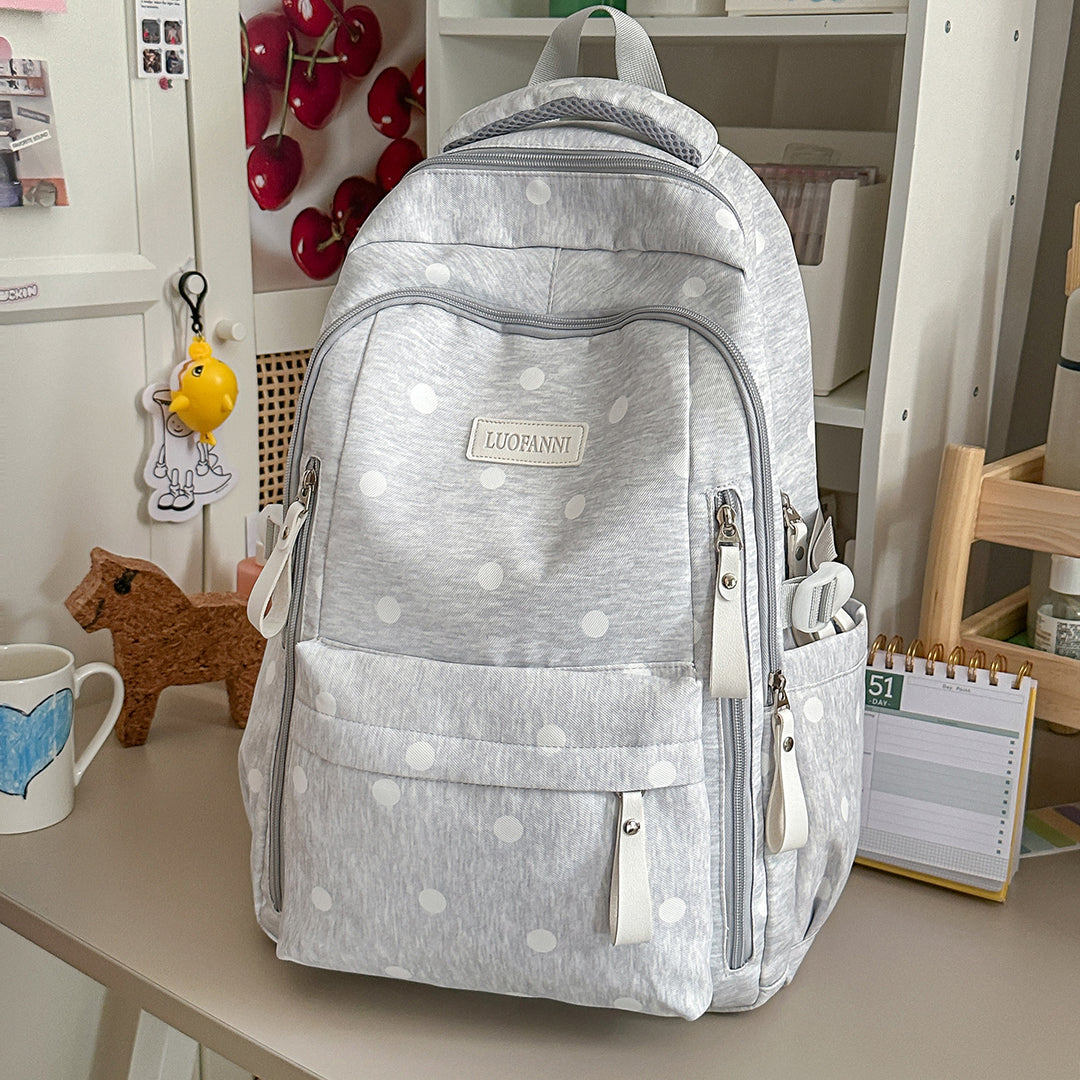 Stylish Polka Dot Patterned Backpack Kalsten
