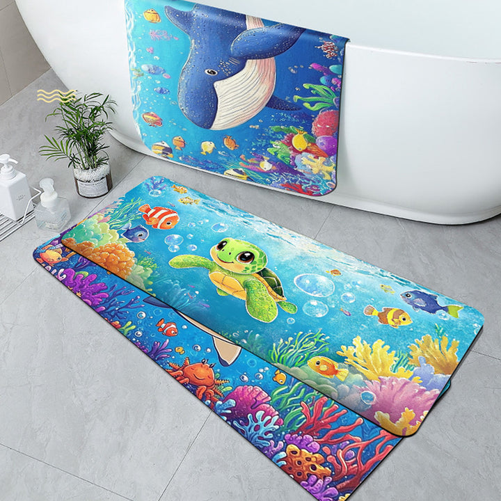 Ocean-Themed Bath Mat