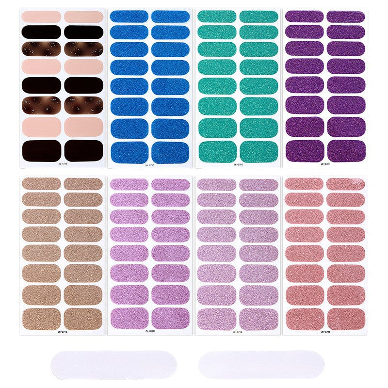 Sparkling Ombre Nail Art Wraps