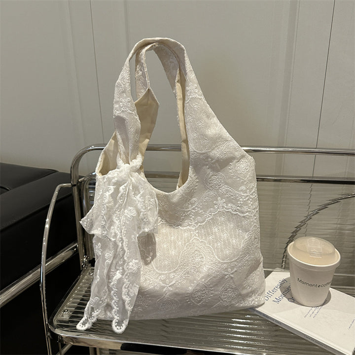 Elegant Lace-Trimmed Shoulder Bag Kalsten