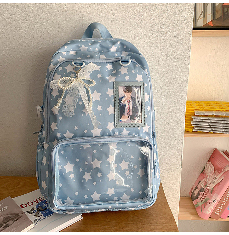 Backpack with Playful Star Design and Viewing Window Kalsten