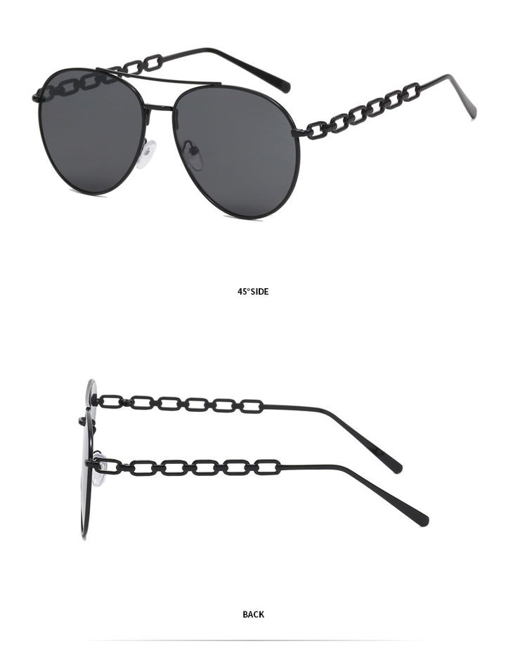 Women's Oversized Sunglasses with Fashionable Chain Frame Kalsten