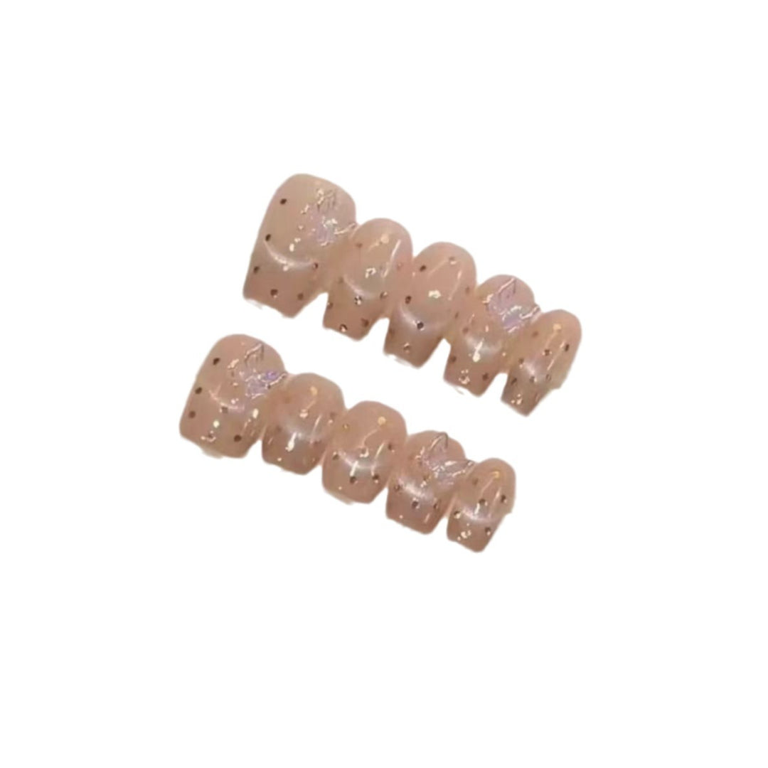 Premium Press-On Nail Art Set with Glitter Accents Kalsten