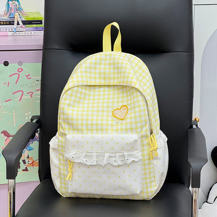 Stylish Checked Backpack Kalsten