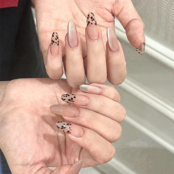 Stylish Press-On Nail Set with Artistic Leopard Design Kalsten