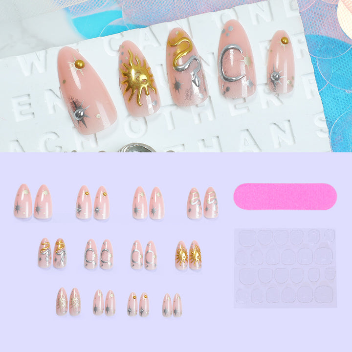 Celestial-Themed Press-On Nails kalsten